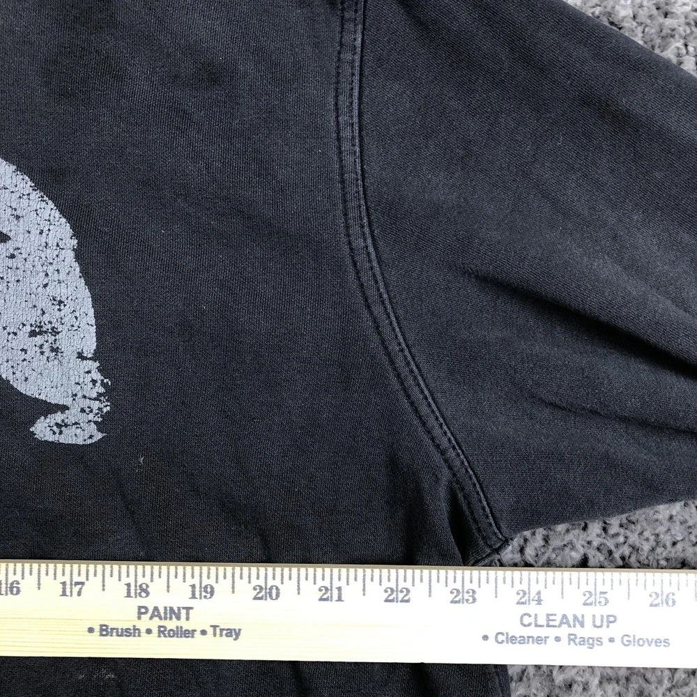 The North‎ Face Hoodie Mens Large Gray Graphic Fleece Pullover Bear Logo Outdoor